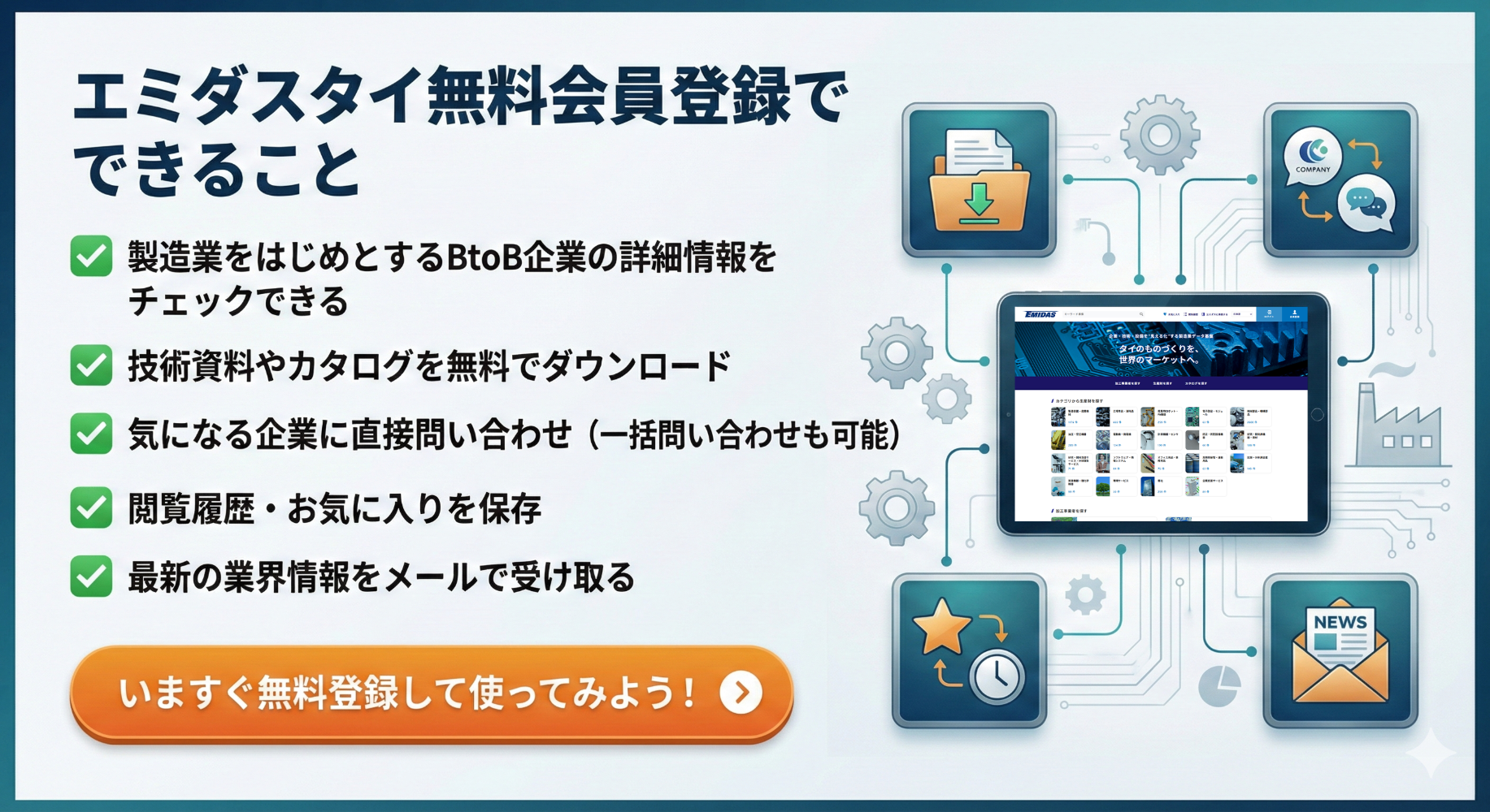 EMIDAS掲載の申込み